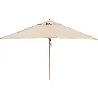 Solpuri Aton Sonnenschirm Teak Acryl Platinum