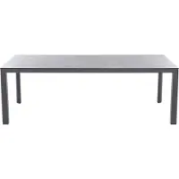 Siena Garden Silva Dining Tisch – 220 x 100 cm, Aluminium (matt anthrazit) & HPL Titan