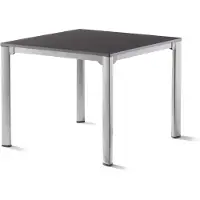 Sieger Gartentisch Vivodur 3740-50 95 x 95 cm Gestell aus Aluminium in graphit, Gartentischplatte aus vivodur in Schief