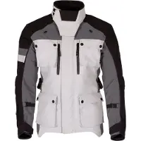 Merlin Solitude D3O Textil-Motorradjacke Schwarz Weiß Grau Größe S