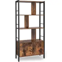 Vasagle Bücherregal braun / schwarz 80/30/154,5 cm