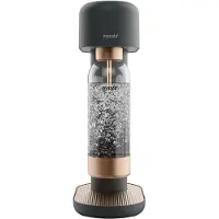 MySoda Ruby 2,Design- Wassersprudler (Black/Copper) mit 1L Flasche