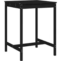 vidaXL Gartentisch Schwarz 82,5x82,5x110 cm Massivholz Kiefer
