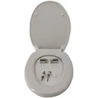 Schutte WC Sitz WHITE, Duroplast Toilettendeckel mit Absenkautomatik, Klobrille, Klodeckel, Toilettensitz Weiß