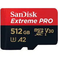 SanDisk Extreme PRO microSDXC 512 GB 200 MB/s A2 C10 V30 UHS-I