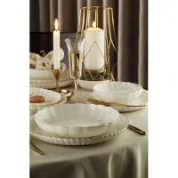 Hermia Concept , BNLZF24Y2B20, Tafelservice (24-teilig), 100 % PORZELLAN, Mehrfarbig, 27 cm