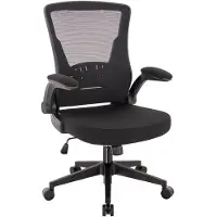 HOME DELUXE - Schreibtischstuhl ZELA - Farbe: Schwarz - inkl. Netzbespannung und Armlehnen, höhenverstellbar, weiche Polsterung I Bürostuhl Chefsessel Drehstuhl Computerstuhl Drehstuhl