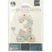 Folat Stehender Folienballon Joyful Party Zahl 3 -72cm