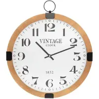 Atmosphera Wanduhr, leise, aus Holz, Vintage-Stil, 38 cm -
