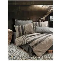 L'essentiel Maison , Arlo - Brown, Ranforce Einzelbettbezug-Set (FR), Braun, 100 % BAUMWOLLE RANFORCE, 140 x 200 cm