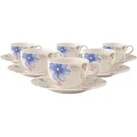 Villeroy & Boch Mariefleur Gris Basic Kaffeetassen mit Untertassen