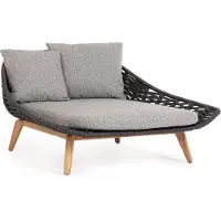 Bizzotto Tamires Lounge Daybed Aluminium/Teak