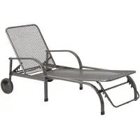 Mwh Chalet Rollenliege - Material: Metall, Farbe: Eisengrau, Maße: 185,5 cmx48 cmx84 cm; 879009