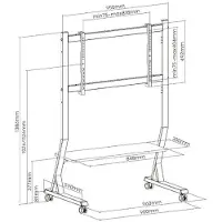 Art Mobiler Ständer TV-Halterung 45-90 60KG SD-22 .
