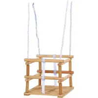 Eichhorn Babyschaukelsitz "Outdoor Gitterschaukel", braun (holzfarben), Schaukelsitze, Kinder, bis 20 kg, Babyschaukelsitz, B:30cm T:30cm