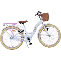 Volare Blossom Kinderfahrrad - Mädchen - 24 Zoll - Weiss - Zwei Handbremsen
