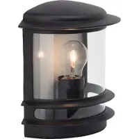 Brilliant Außenwandleuchte Hollywood | Outdoorleuchte | Aluminium/Kunststoff | schwarz | IP44 | spritzwassergeschützt | 1x E27 max. 60 W