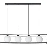 Reality Gabbia Pendelleuchte E14 4-fach Schwarz Matt