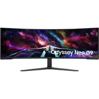 Samsung G95NC, 144,8 cm (57"), 7680 x 2160 Pixel, Dual UHD, LED, 1 ms, Schwarz, Weiß