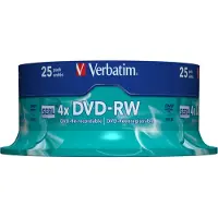 Verbatim Dvd-rw 4.7gb 4x Geschwindigkeit 25 Einheiten