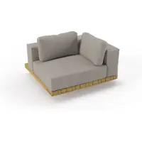 Solpuri Plateau L-Modul Ecke links inkl. Polster Teak