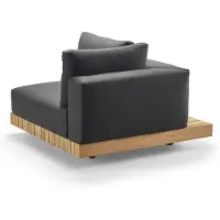 Solpuri Plateau L-Modul Ecke links inkl. Polster Teak