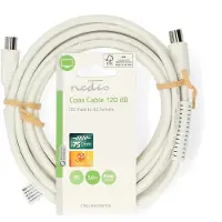 Nedis Koaxial Kabel | IEC (Coax) Stecker | IEC (Coax) Buchse | Vernickelt | 120 dB | 75 Ohm | 4-fach