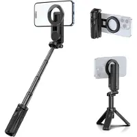Ulanzi JJ03 Magnetic Bluetooth Selfie Stick for iPhone 12-17 Magsafe/Samsung/Android Smartphone， 3 in 1 Mini Extendable Tripod， Cell Phone Holder， Smartphone Capgrip with Remote Control