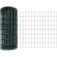 vidaXL Euro-Zaun mit Pfosten 10 x 0,8 m PVC-beschichteter Stahl Grün
