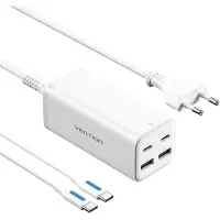 Vention FBSWG-EU Wall Charger/ 2xUSB Type-C + USB Type-C Cable/ 2xUSB/ 100W