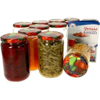 MamboCat 12er Set Rundglas 720 ml To 82 Obst Deckel incl. Diamant Gelierzauber Rezeptheft