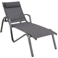 Mwh Forios Sonnenliege Aluminium/Textilene Iron grey