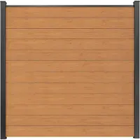 GROEN & JANSSEN Zaun Hauptelement GroJa BasicLine schmal Stecksystem ohne Pfosten 180 x 180 cm Asteiche Natur
