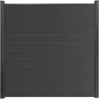 GROEN & JANSSEN Zaun Hauptelement GroJa BasicLine schmal Stecksystem ohne Pfosten 180 x 180 cm anthrazit
