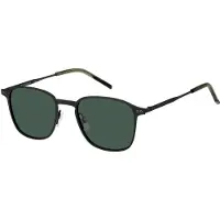 Tommy Hilfiger Mattschwarze Sonnenbrille mit grunen Glasern von Tommy Hiliger