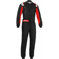 Sparco Rookie Karting Overall - Schwarz/Rot (Größe M)