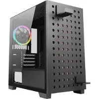 Azza Elise, Tower, PC, Schwarz, ITX, micro ATX, Stahl, Gehärtetes Glas, Multi