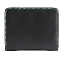 Mywalit Bunte Leder Geldbörse mit Druckknopfverschluss und beiliegendem Stift, 14x10x3cm