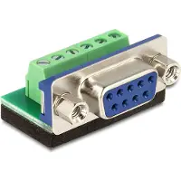 DeLOCK 65498, Sub-D 9p, 6p, Schwarz, Blau, Grün, Silber
