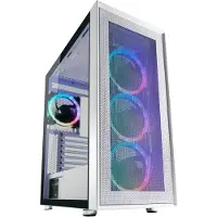 LC-Power Gaming 802W, Midi Tower, PC, Weiß, ATX, micro ATX, Mini-ITX, Metall, Kunststoff, Gehärtetes Glas, Multi