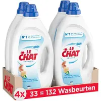 Le Chat 4x Flüssigwaschmittel – 33sc1,485 l – für empfindliche Haut