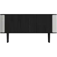 UMAGE - Treasures Sideboard mit 3 Türen, Eiche schwarz / sterling