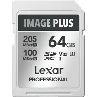 Lexar Image Plus SD-Karte UHS-I V30 R205/W150 MB/s - 64GB