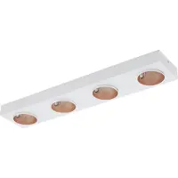Eglo Ronzano, Strahler Oberflächenbeleuchtung, 4 Glühbirne(n), LED, 1360 lm, 220-240 V, Roségold, Weiß
