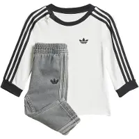 Adidas Originals Set Bluse und Hose Denim JW5312 Weiß Regular Fit