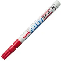 Uni-Ball Uni Colour Fine (0.8-1.2mm) PX-21 Red Oil Paint Marker Pen Metal Glass Wood Plastic Stone Outdoor mm