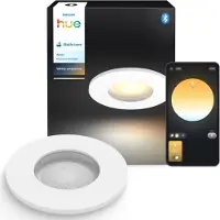 Philips Hue Adore Badezimmer-Einbaustrahler White Ambiance Rund - Chrom 3er-Pack + Dimmer