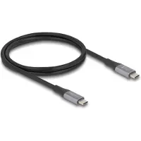 DeLOCK 81191, 1 m, USB C, USB C, USB4 Gen 2x2, 40 Gbit/s, Schwarz, Grau