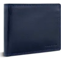 Bugatti Leder Geldbörse Savona Wallet With Flap 8CC Blue dunkelblau