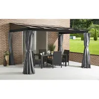 Sojag Aluminium Terrassenüberdachung St. Barth 1012 Anthrazit 296x364x240 cm